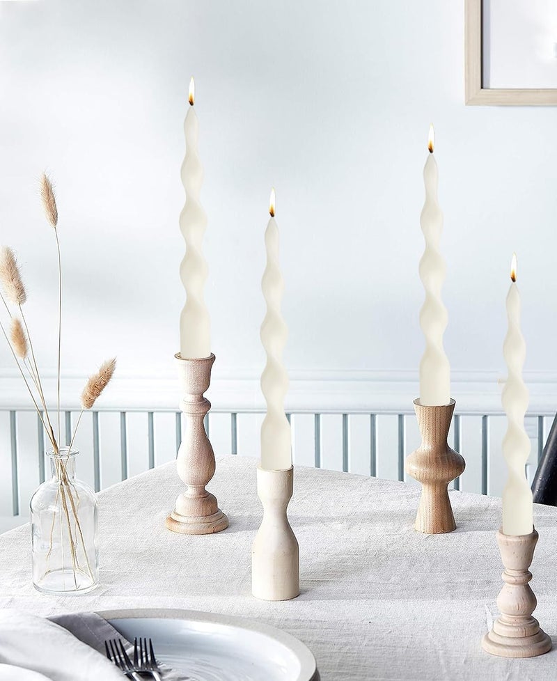 LPUSA 9.8" Pink Tall Taper Candle Sticks Dripless Taper Candle Handmade from Vegan Soy Wax for Holiday Wedding Party Home Dinner Decoration Party and Any Occasion,Set of 4(Pink) - Image 5